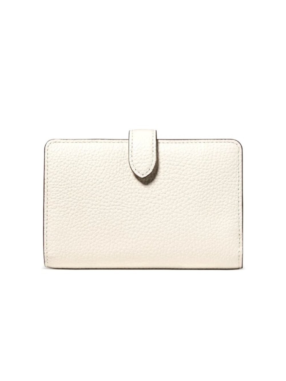 New Kate Spade Charmed Medium Bifold Wallet Pebble Leather Meringue
